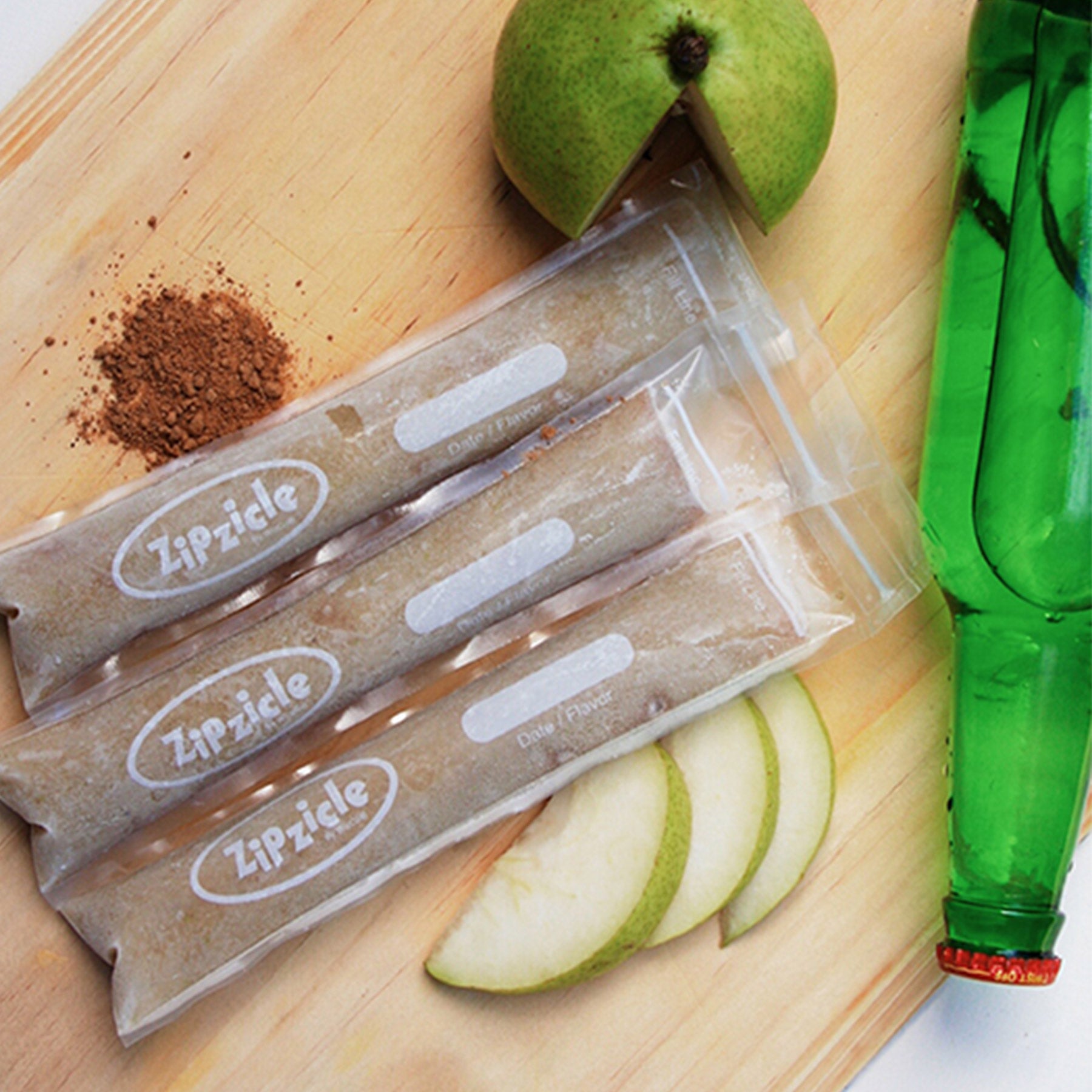 Pear and Ginger Ice Pop